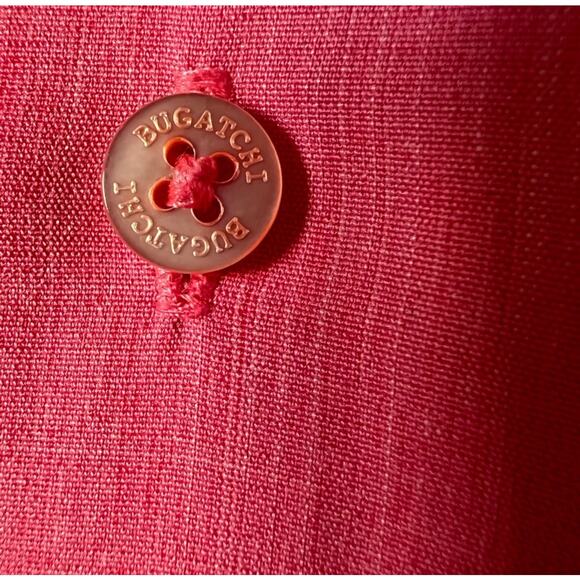 Bugatchi Uomo Men’s Large Pink Short Sleeve Casual Button Up Hawaiian Camp Shirt - Picture 3 of 9